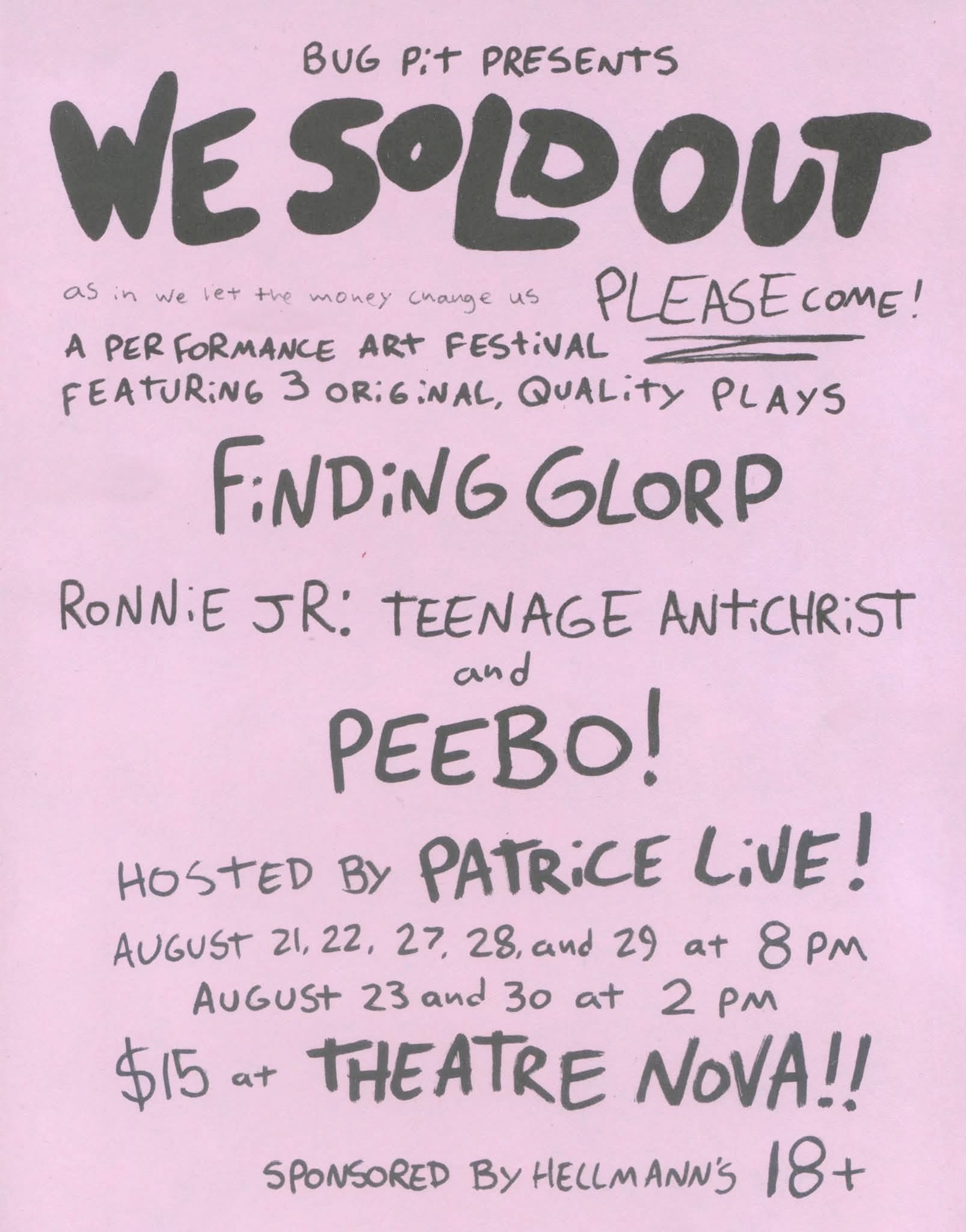We Sold Out! (Please come) poster